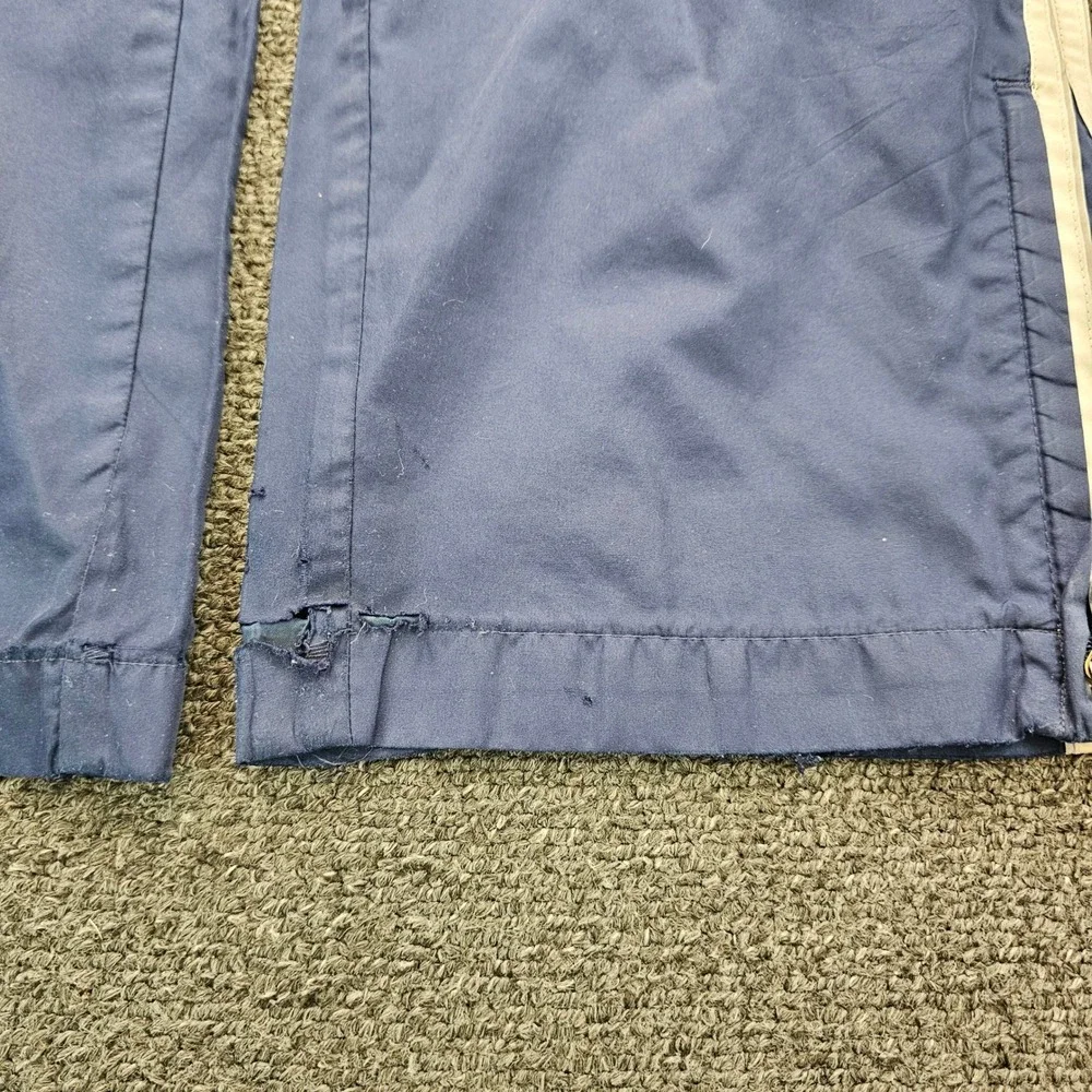 Vintage Adidas Track Pants Baggy Mens Large Navy Blue white 3‎ Stripe Mesh Lined